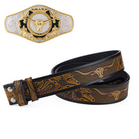 With CowHead Cowhide Belt (120 cm/47 inch)