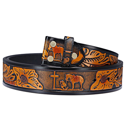 Western Style Fashion Creative Belt Buckle - Bull