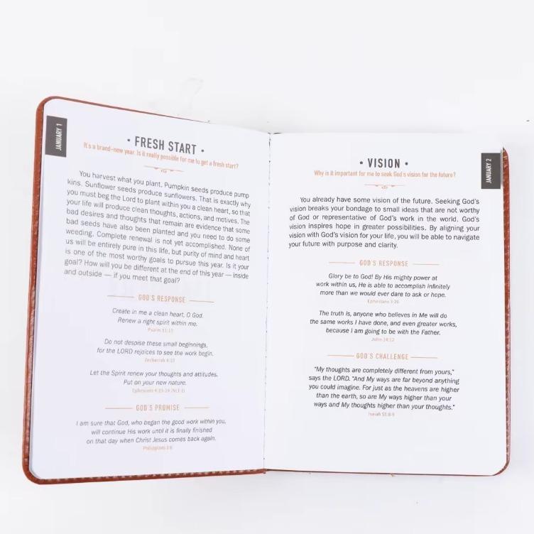 One Minute with God for Men, 365 Days Devotional Journal, Portable Daily Reflections Book, Perfect Gift for Holidays Birthdays Christmas New Year, Self Improvement Journal-JY