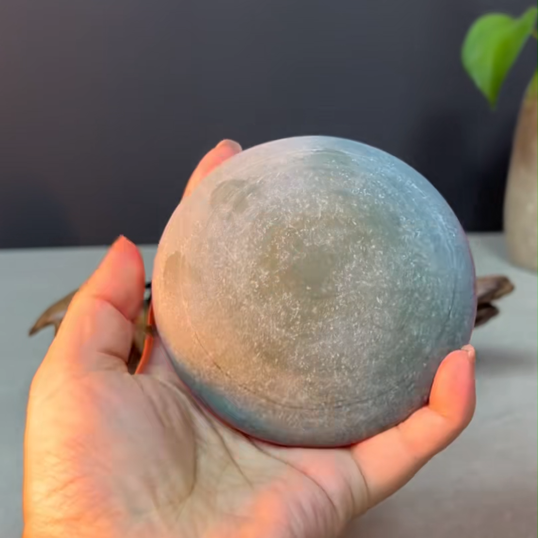Hand-Painted Double-Sided Resin Polished Stone | Lucky Home Ornament