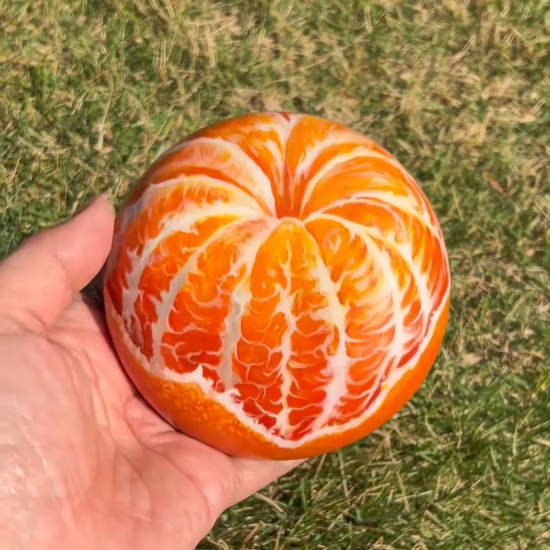 Hand-Painted Double-Sided Resin Polished Stone | Lucky Home Ornament