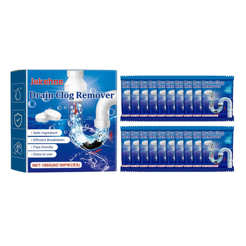 Strong Drain Effervescent Tablet for Kitchen & Bathroom Pipes, Dissolves 200 Clogs, Kills 99% Bacteria, Removes Odors, Unscented.-KPL