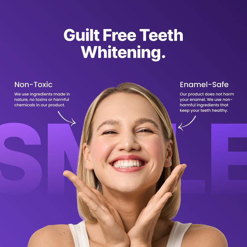 🔥DRDENT Purple Teeth Whitening Strips - 7/21 Whitening Sessions - Safe for Enamel - Non Sensitive Teeth Whitening - Peroxide-Free🍃-LGZ