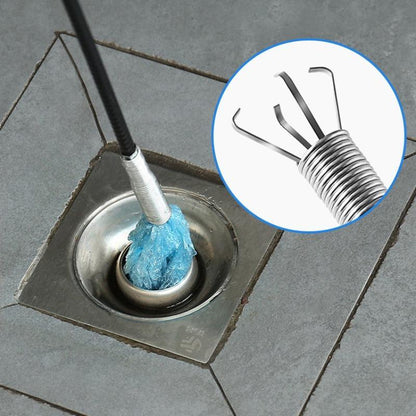 Stainless Steel Sewer Unclogging Tool, 1 Count Portable Reusable Drainage Clogging Remover, Drain Opener, Home Essentials, Cleaning Supplies, Summer Essentials Bathroom Supplies.-KPL