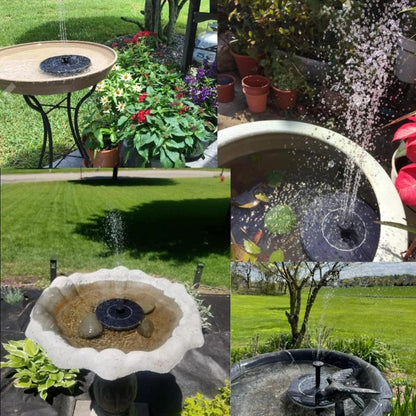 Solar Fountain, Solar Powered Bird Bath Fountain Pump， 1.5W Solar Panel Kit Water Pump, Outdoor Watering Submersible Pump for Pond, Pool, Garden, Fish Tank-LGZ