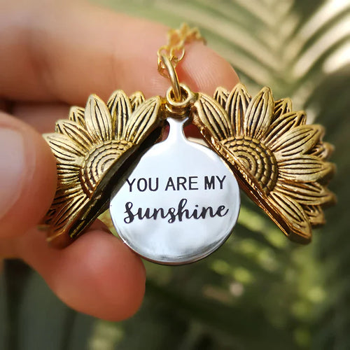"You Are My Sunshine" Sunflower Necklace