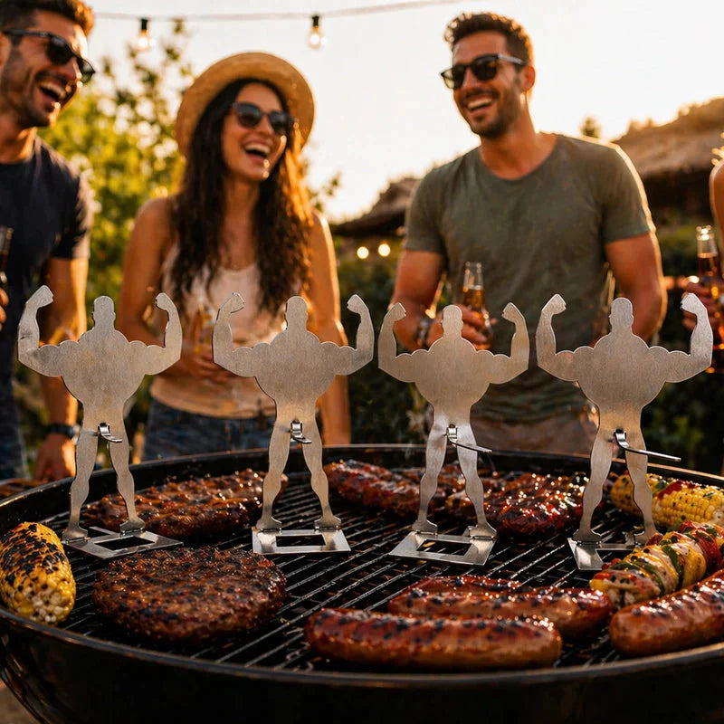 Funny Muscle Grill Guy™ 🍖BBQ Sausage Holder