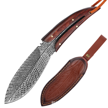 🔥LAST DAY 50% OFF🔥Phoenix Feather Pattern Outdoor Knife