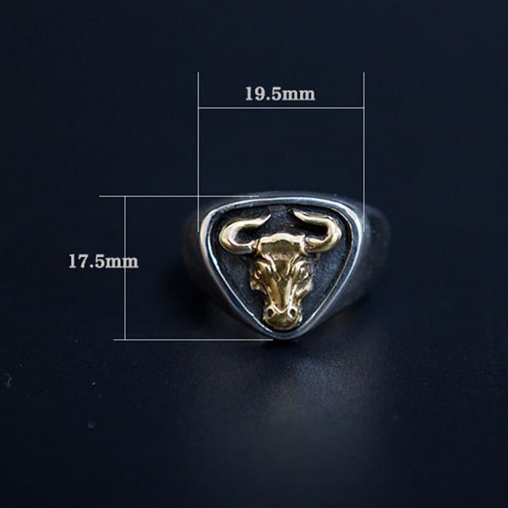 Fashion Punk Cow Head Personalized Ring