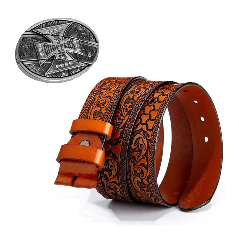🔥LAST DAY 50% OFF🔥Fashion Punk Genuine Leather Belt With Knife