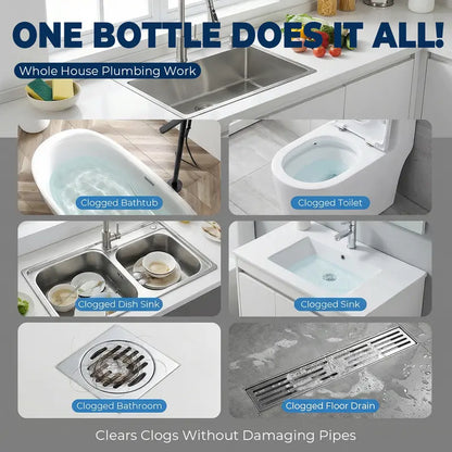 Strong Drain Effervescent Tablet for Kitchen & Bathroom Pipes, Dissolves 200 Clogs, Kills 99% Bacteria, Removes Odors, Unscented.-KPL