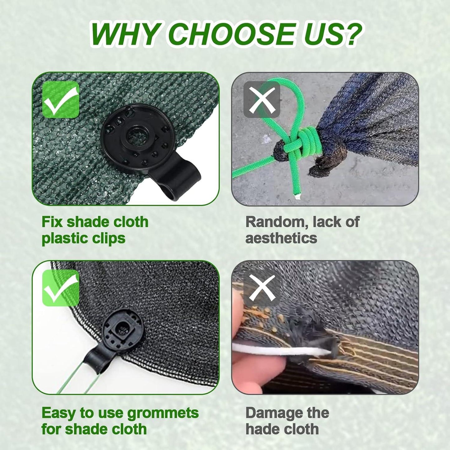 Universal Shade Clothes Clips for Sun Shade Sail Tarpaulin Mesh Canopy Fence, Shade Cloth Heavy Duty Lock Grip, Shade Cloth Clips Windproof Awning Clamp Grip-JY