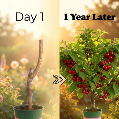 🍒 Premium Heirloom Sweet Cherry Tree Seedling 🌱 | Non-GMO Live Fruit Tree Starter for Home Gardens, Patios & High Yield Backyard Orchards 🌳-LGZ
