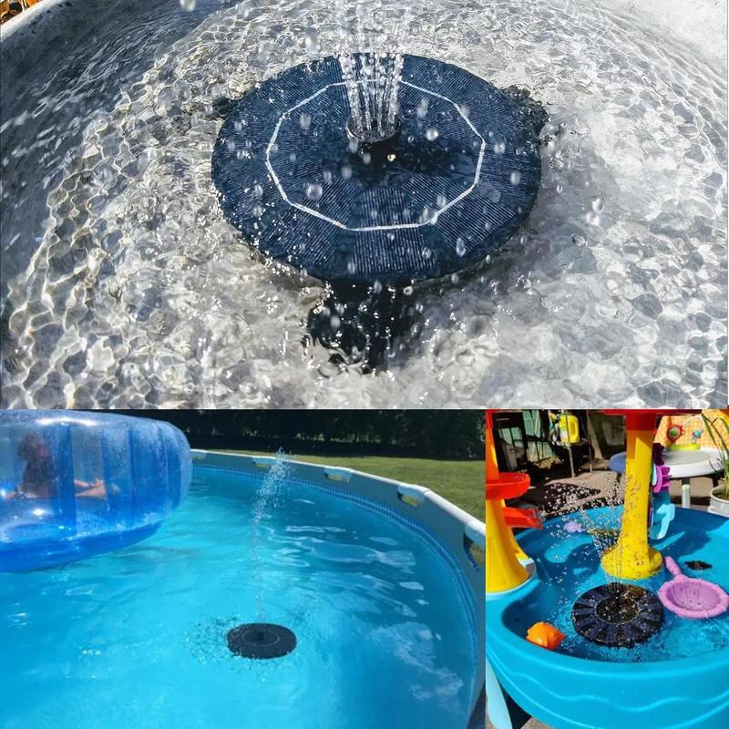 Solar Fountain, Solar Powered Bird Bath Fountain Pump， 1.5W Solar Panel Kit Water Pump, Outdoor Watering Submersible Pump for Pond, Pool, Garden, Fish Tank-LGZ