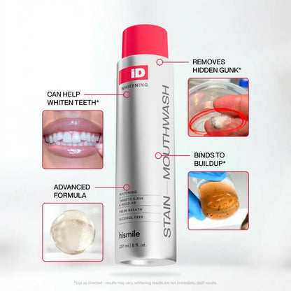 Stain Whitening Mouthwash for White Teeth, Freshens Breath with Essential Oils-JY