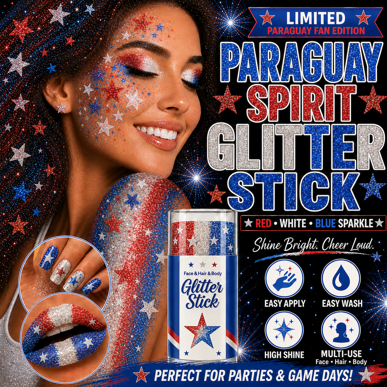 LIMITED!!!✨National Colors Fans Glitter Stick✨