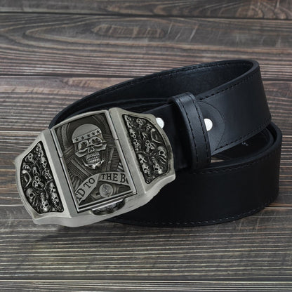 🔥LAST DAY 50% OFF🔥 Fashion Punk Men's Genuine Leather Belt With Lighter