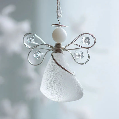 🌊Handmade Sea Glass Angel Ornament👼💫