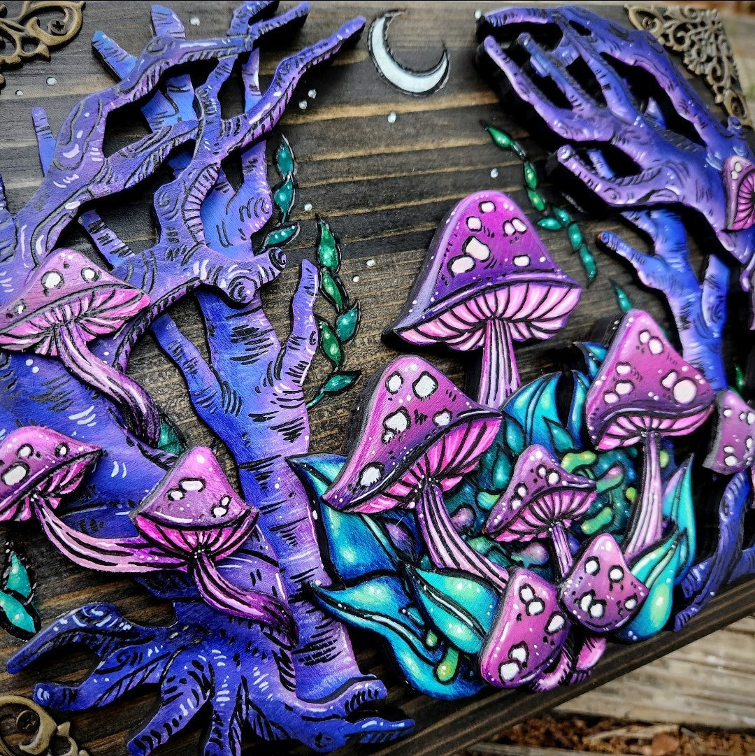 Mushroom & Forest Hidden Key Box