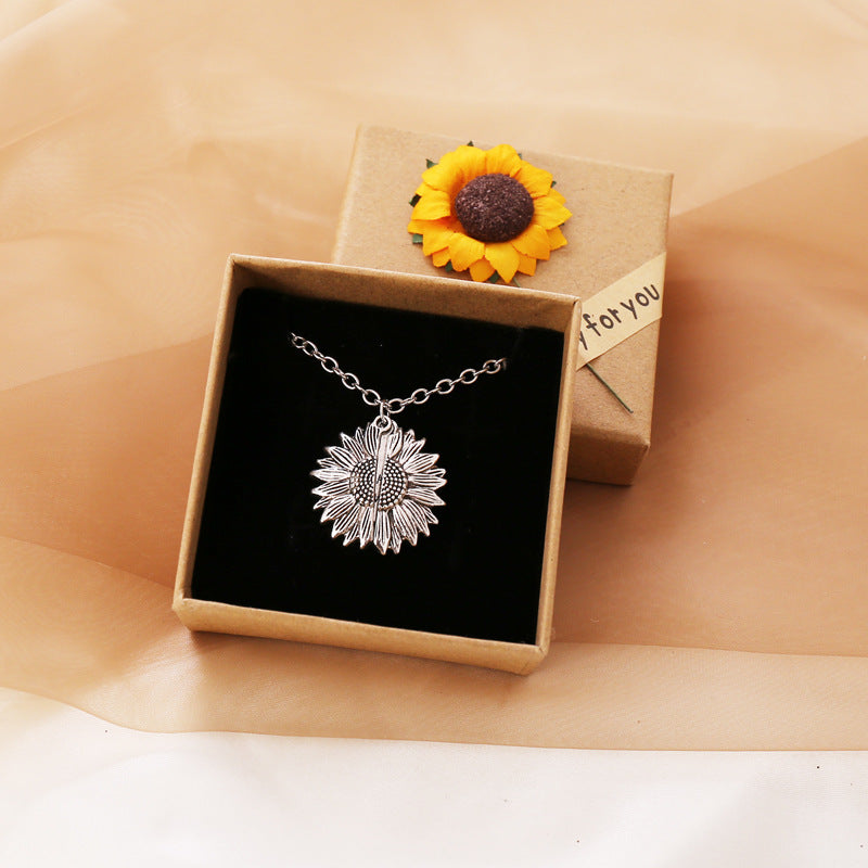 "You Are My Sunshine" Sunflower Necklace