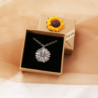 "You Are My Sunshine" Sunflower Necklace