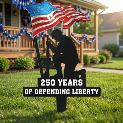 🪖250 Years of Defending Liberty Metal Garden Stake