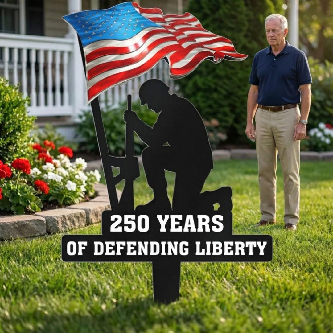 🪖250 Years of Defending Liberty Metal Garden Stake