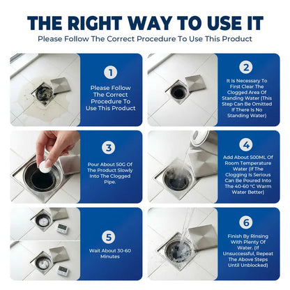 Strong Drain Effervescent Tablet for Kitchen & Bathroom Pipes, Dissolves 200 Clogs, Kills 99% Bacteria, Removes Odors, Unscented.-KPL