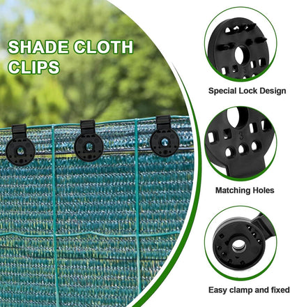 Universal Shade Clothes Clips for Sun Shade Sail Tarpaulin Mesh Canopy Fence, Shade Cloth Heavy Duty Lock Grip, Shade Cloth Clips Windproof Awning Clamp Grip-JY