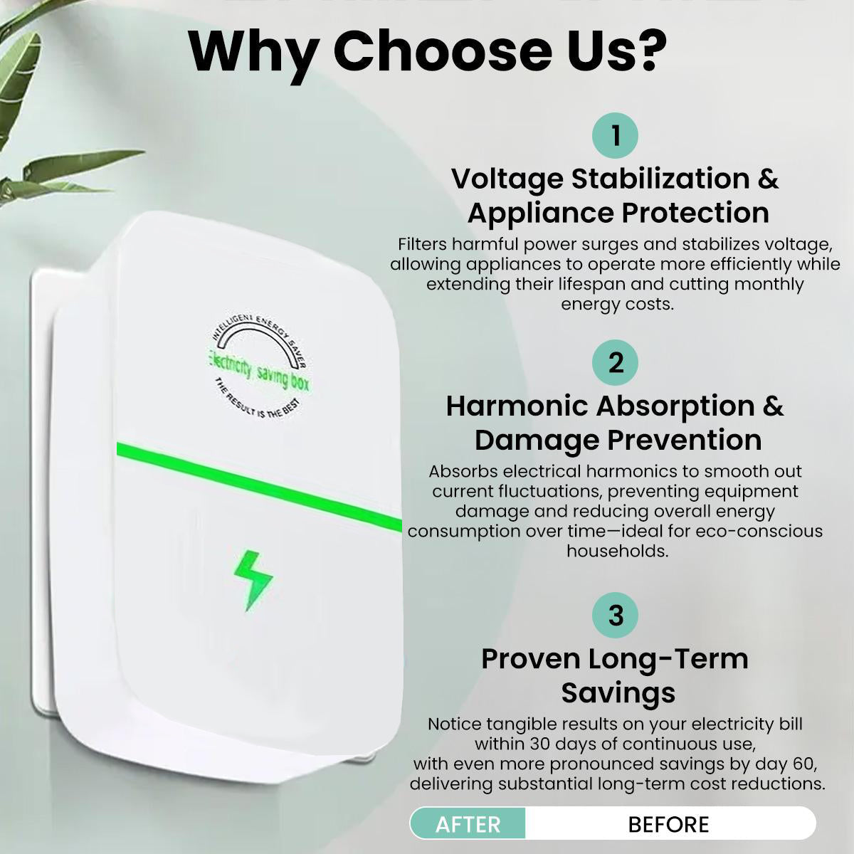 Plug-In Power Box with US Plug 2026 Updated Design, Compatible with 90–250V Input Range-JY