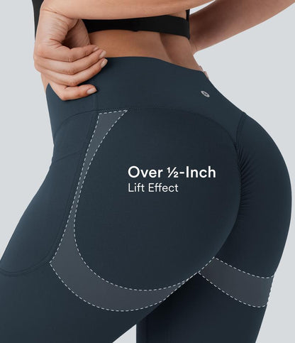 Spring Sale🌼High Waisted Scrunch Butt Lifting Tummy Control Pocket Shaping Training Leggings🍑-LGZ
