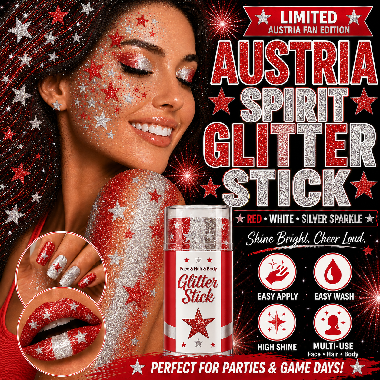 LIMITED!!!✨National Colors Fans Glitter Stick✨