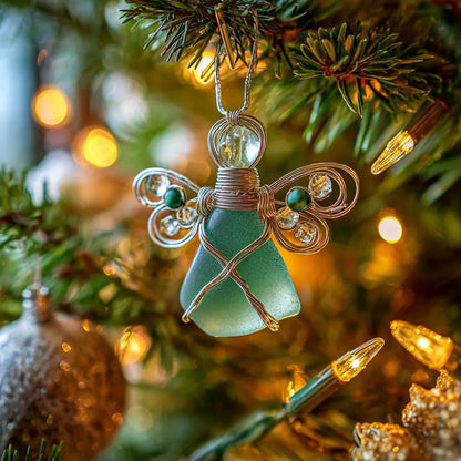 🌊Handmade Sea Glass Angel Ornament👼💫