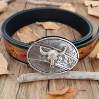 With Brown Cowhide Longhorn Belt (120 cm/47 inch)