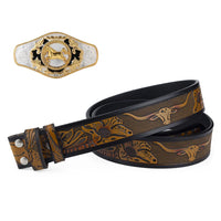 With CowHead Cowhide Belt (120 cm/47 inch)