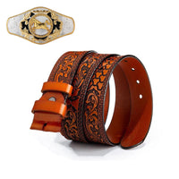 With Brown Cowhide Belt (120 cm/47 inch)