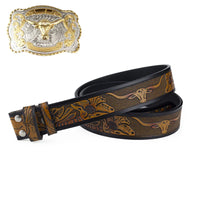 With CowHead Cowhide Belt (120 cm/47 inch)