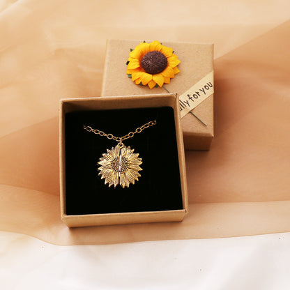 "You Are My Sunshine" Sunflower Necklace