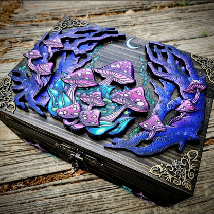 Mushroom & Forest Hidden Key Box