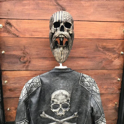 Motorcycle Skull Helmet Holder with Beard