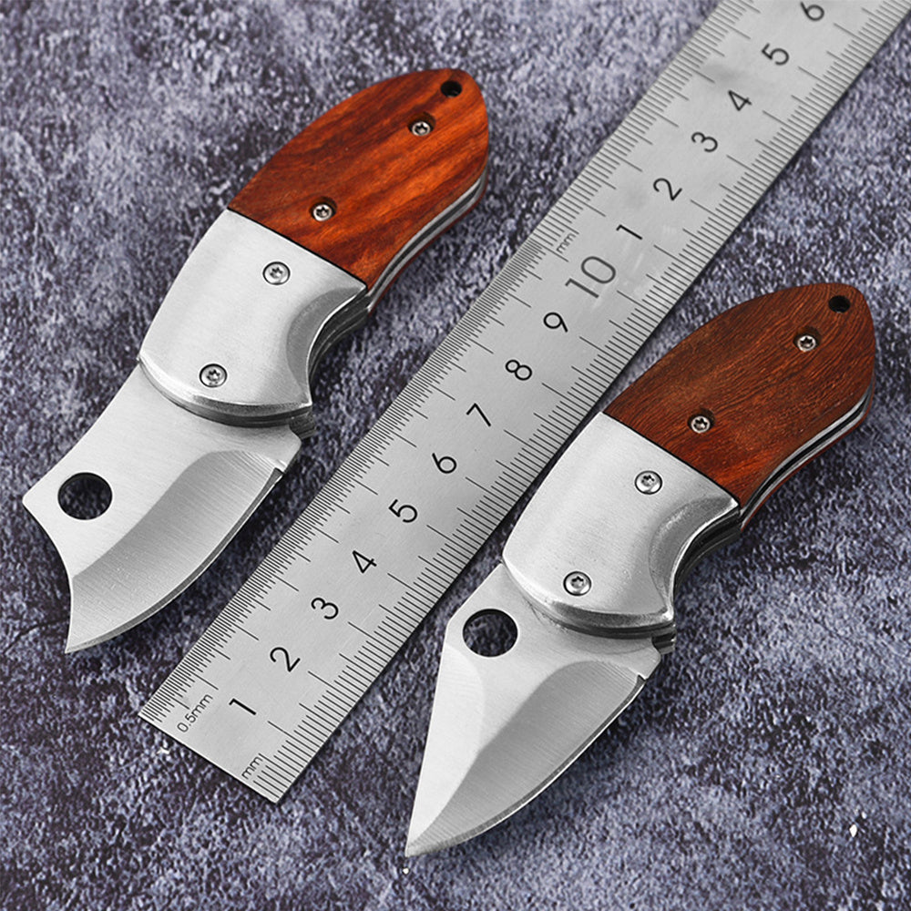 🔥LAST DAY 70% OFF🔥 Wood Handle Outdoor EDC Pocket Knife Mini Folding Knife
