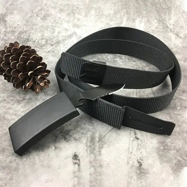 🔥Hot Sale🔥Tactical Nylon Belt with Concealed Self-Defense Knife