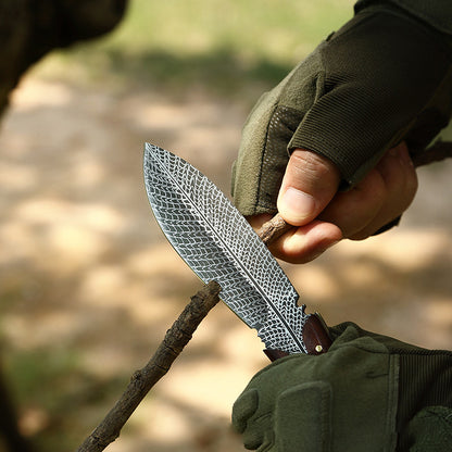 🔥LAST DAY 50% OFF🔥Phoenix Feather Pattern Outdoor Knife