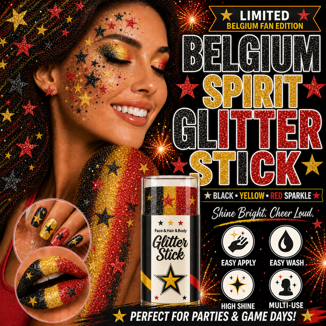 LIMITED!!!✨National Colors Fans Glitter Stick✨