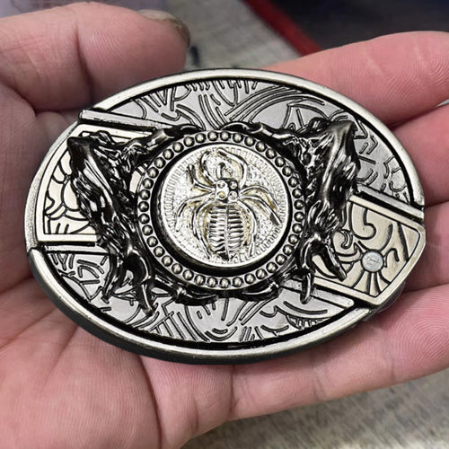 Fashion Punk Genuine Leather Belt With Knife - Spin Spider