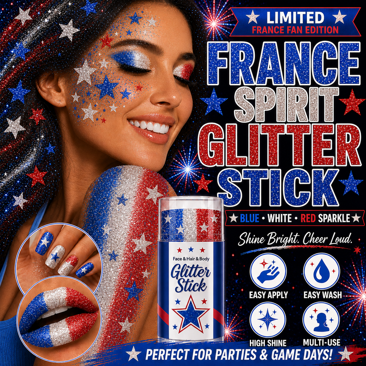 LIMITED!!!✨National Colors Fans Glitter Stick✨