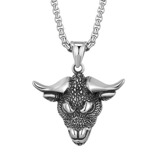 Fashion Punk Cow Pendant Personalized Necklace