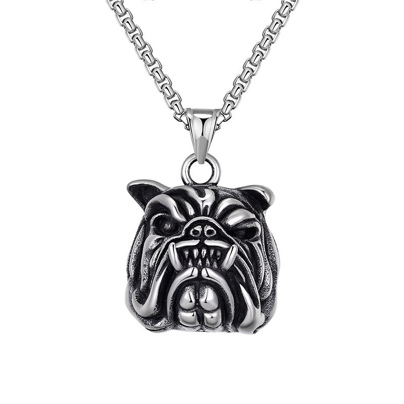 Fashion Punk Bull Dog Pendant Personalized Necklace