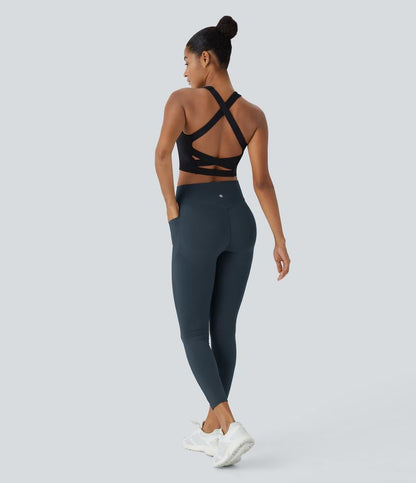 Spring Sale🌼High Waisted Scrunch Butt Lifting Tummy Control Pocket Shaping Training Leggings🍑-LGZ