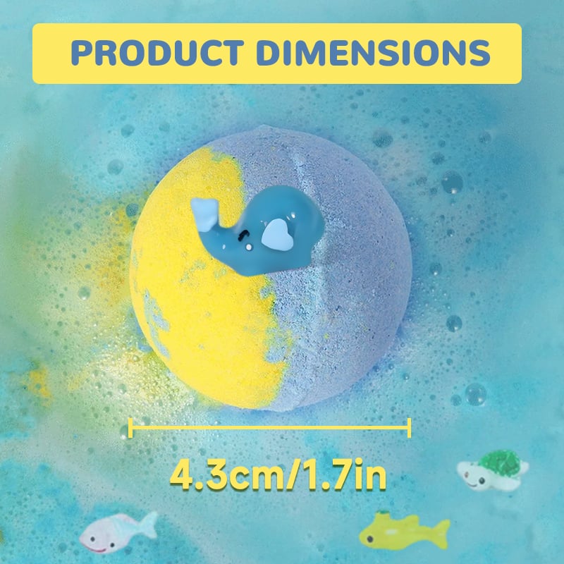 🔥LAST DAY 🛁 Natural Bath Bombs for Kids with Mega Bubbles & Surprise Inside 🥚✨-ZBD